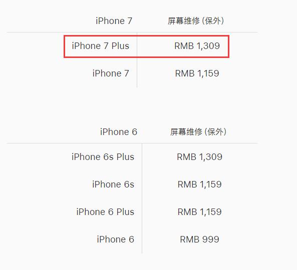 iphone 7plus換屏幕多少錢，蘋果7p換屏幕報價